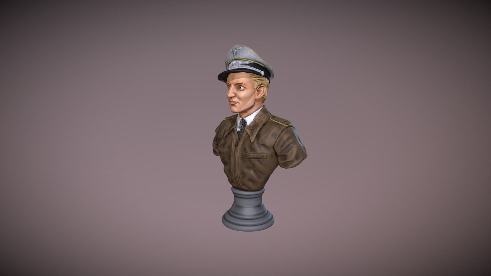 Erich Alfred Hartmann Bust 3D print model_1