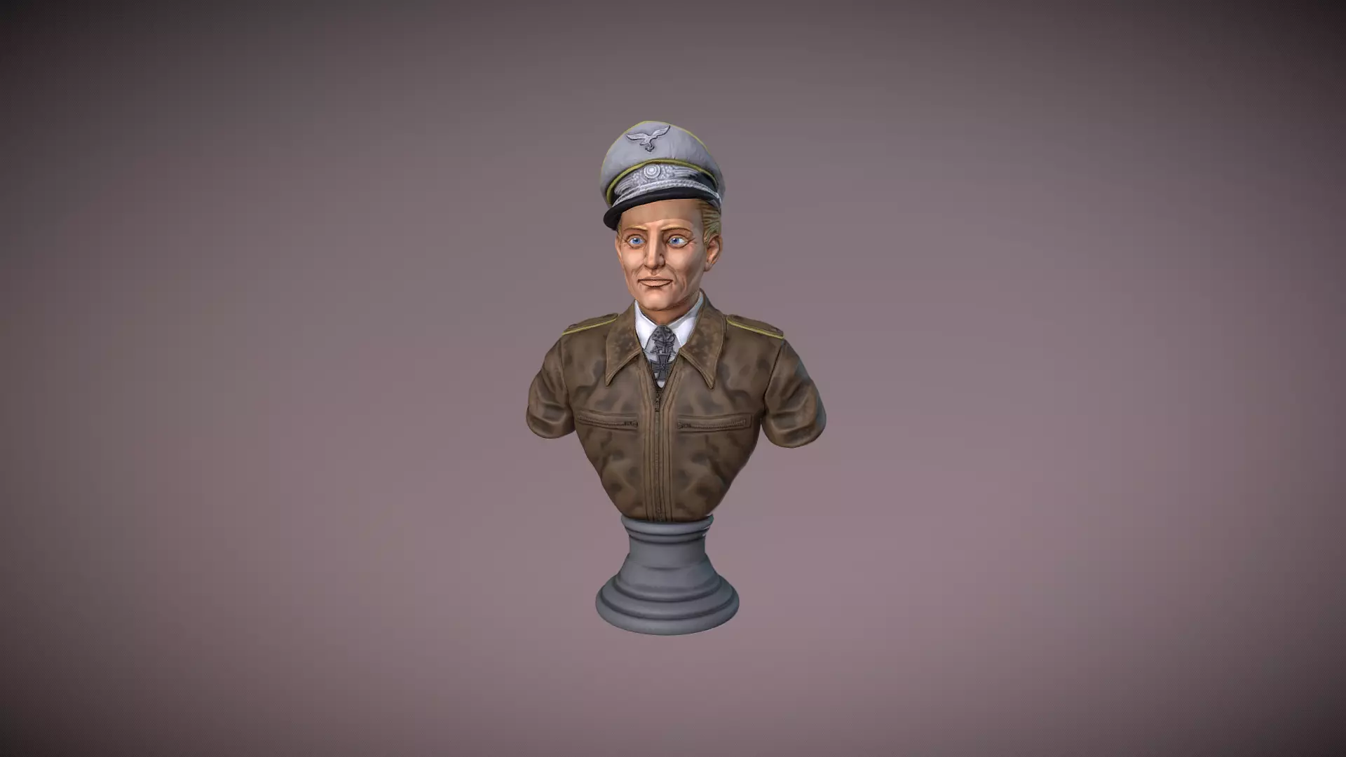 Erich Alfred Hartmann Bust 3D print model_0