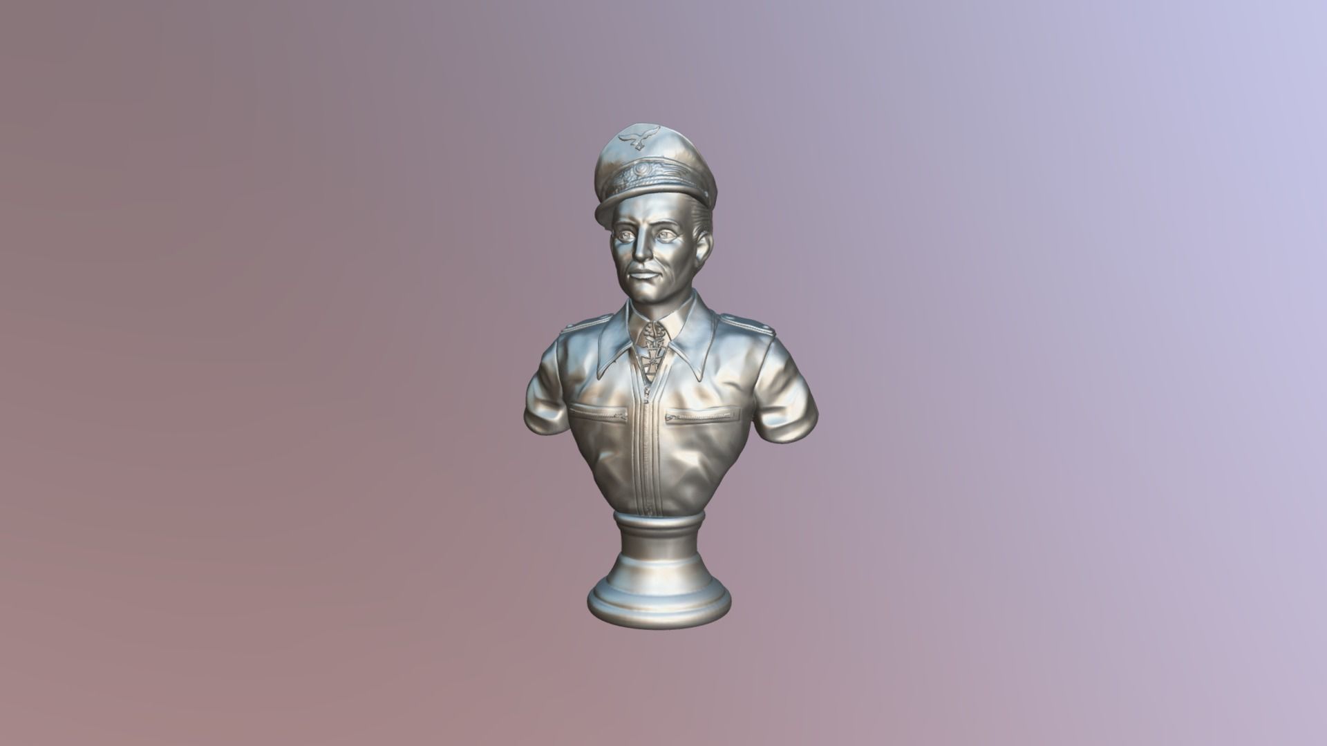 Erich Alfred Hartmann Bust 3D print model_5