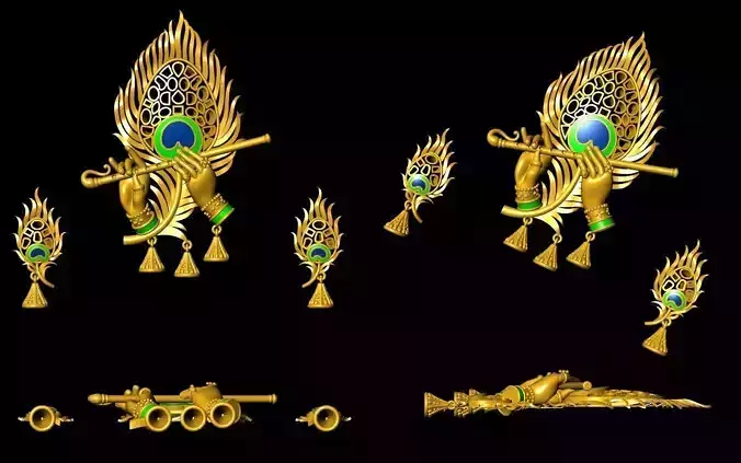 GOD KRISHNA PENDEN EARING 