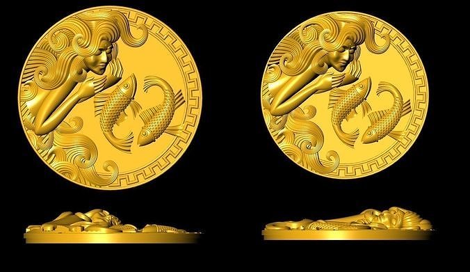 GOLD CUFFLINK PENDENT 3D print model
