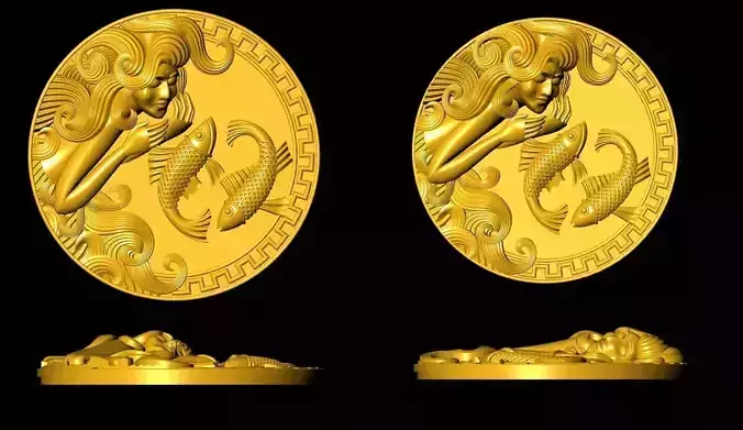 GOLD CUFFLINK PENDENT