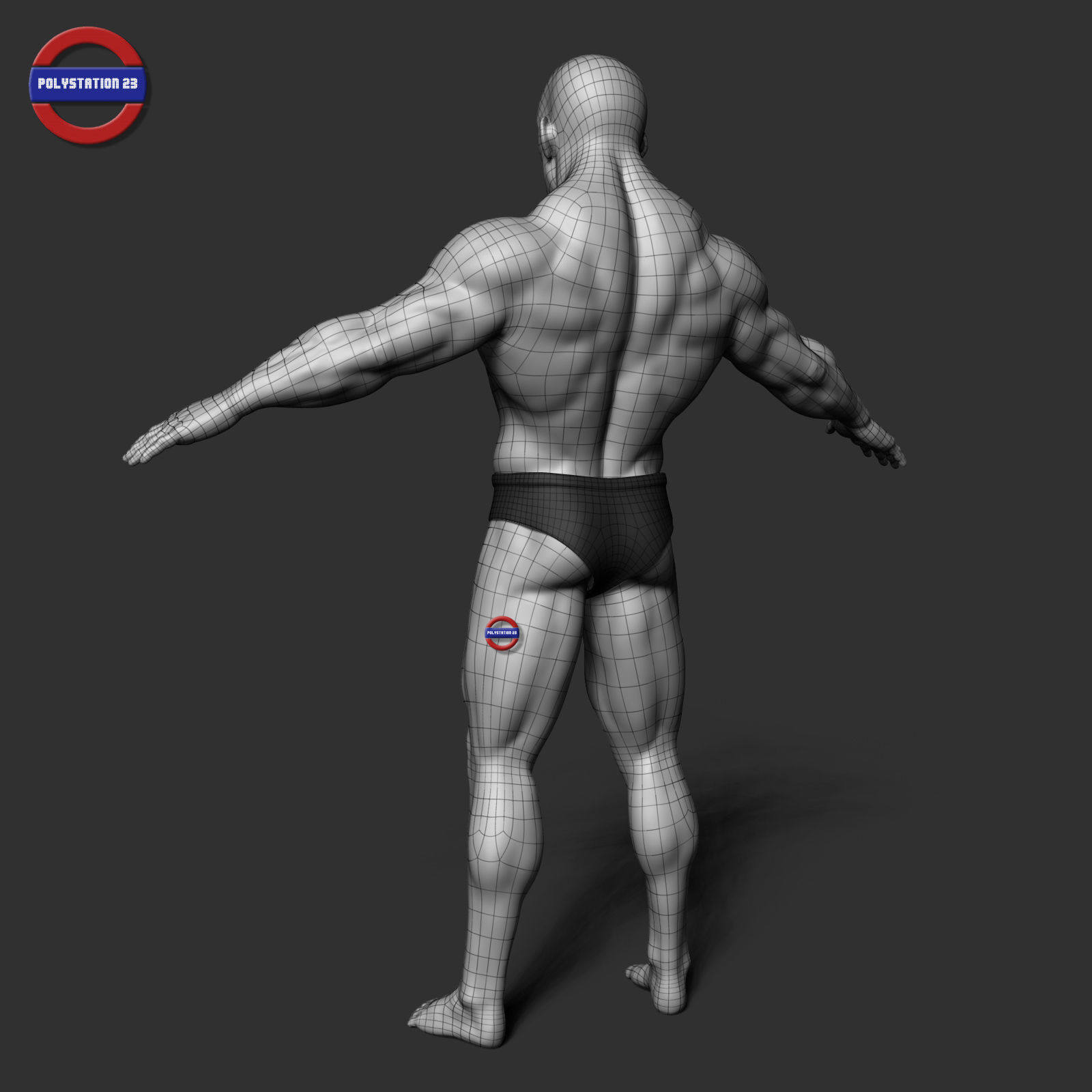 cartoon stylized male body v1 zbrush highpoly 3D model_13