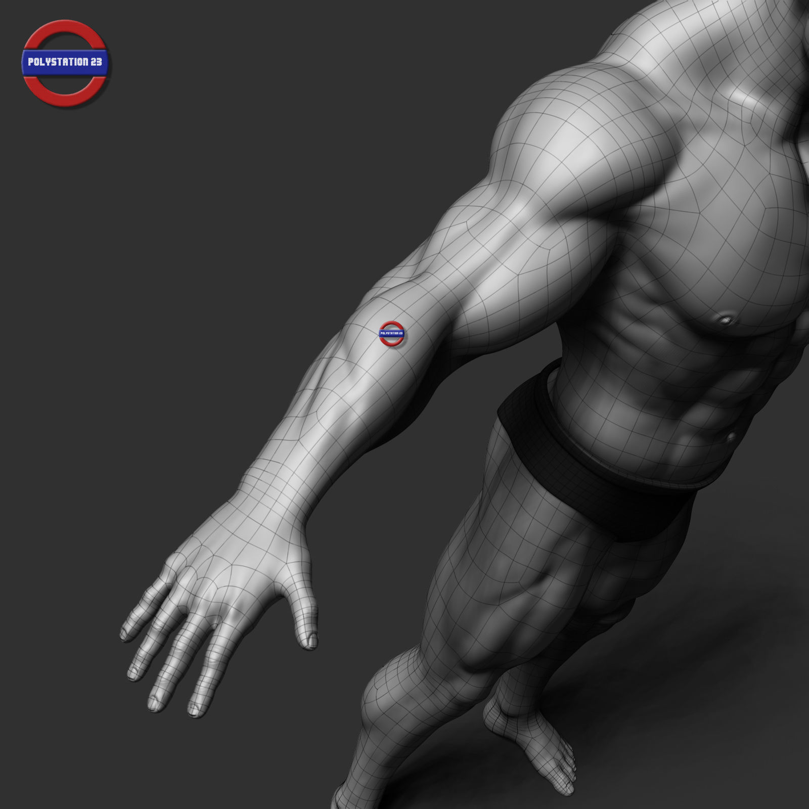 cartoon stylized male body v1 zbrush highpoly 3D model_15