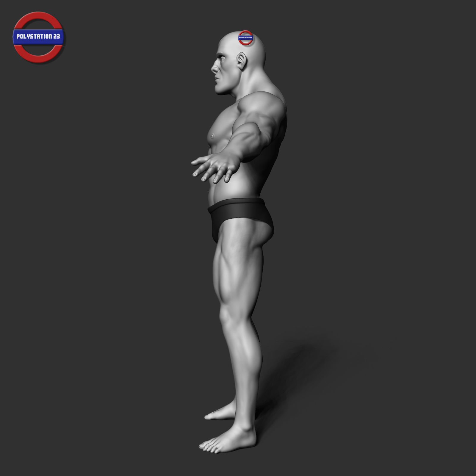 cartoon stylized male body v1 zbrush highpoly 3D model_3