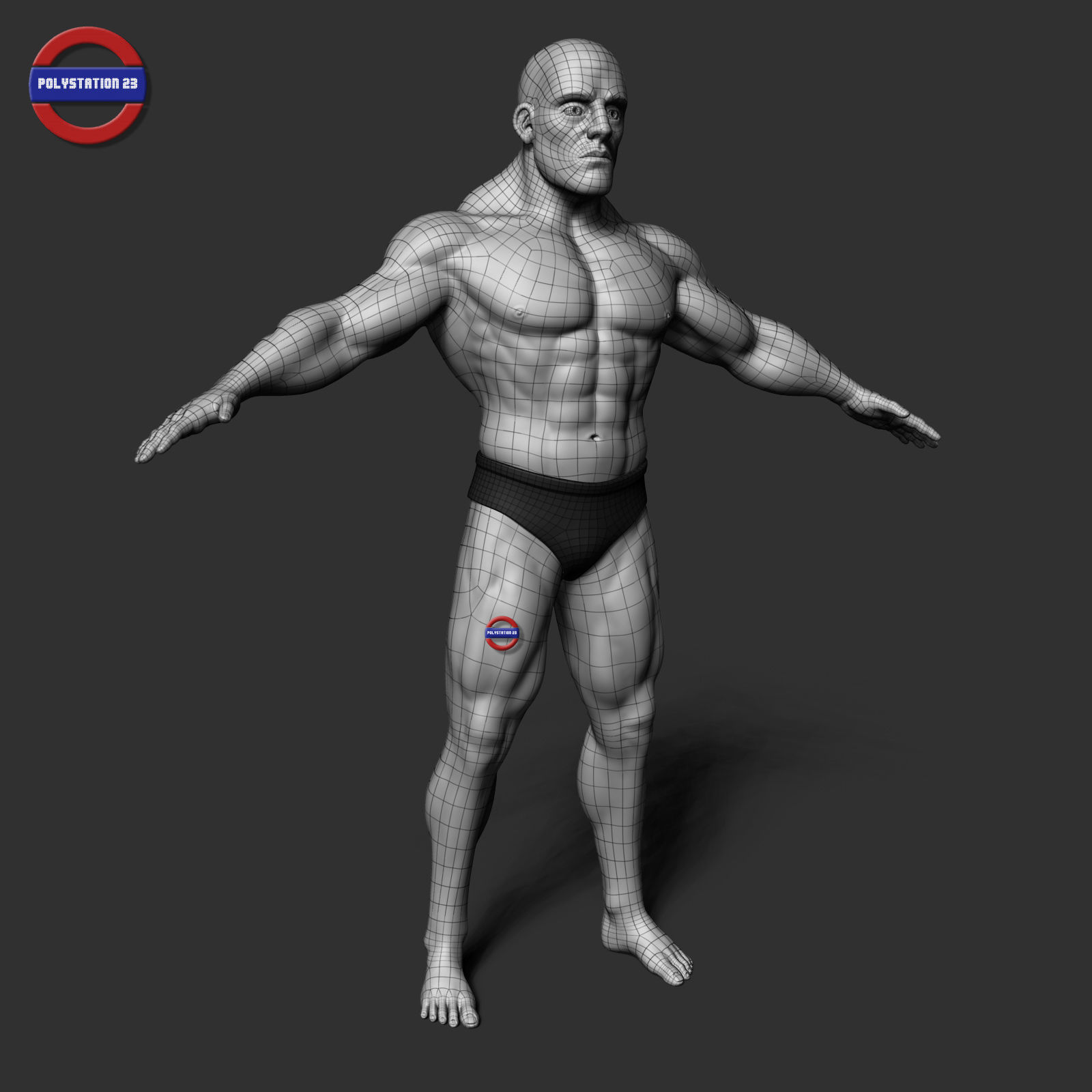cartoon stylized male body v1 zbrush highpoly 3D model_11