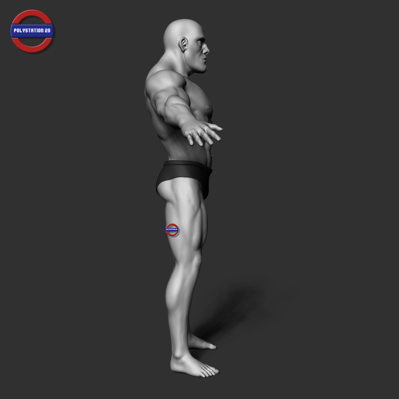 cartoon stylized male body v1 zbrush highpoly 3D model_7