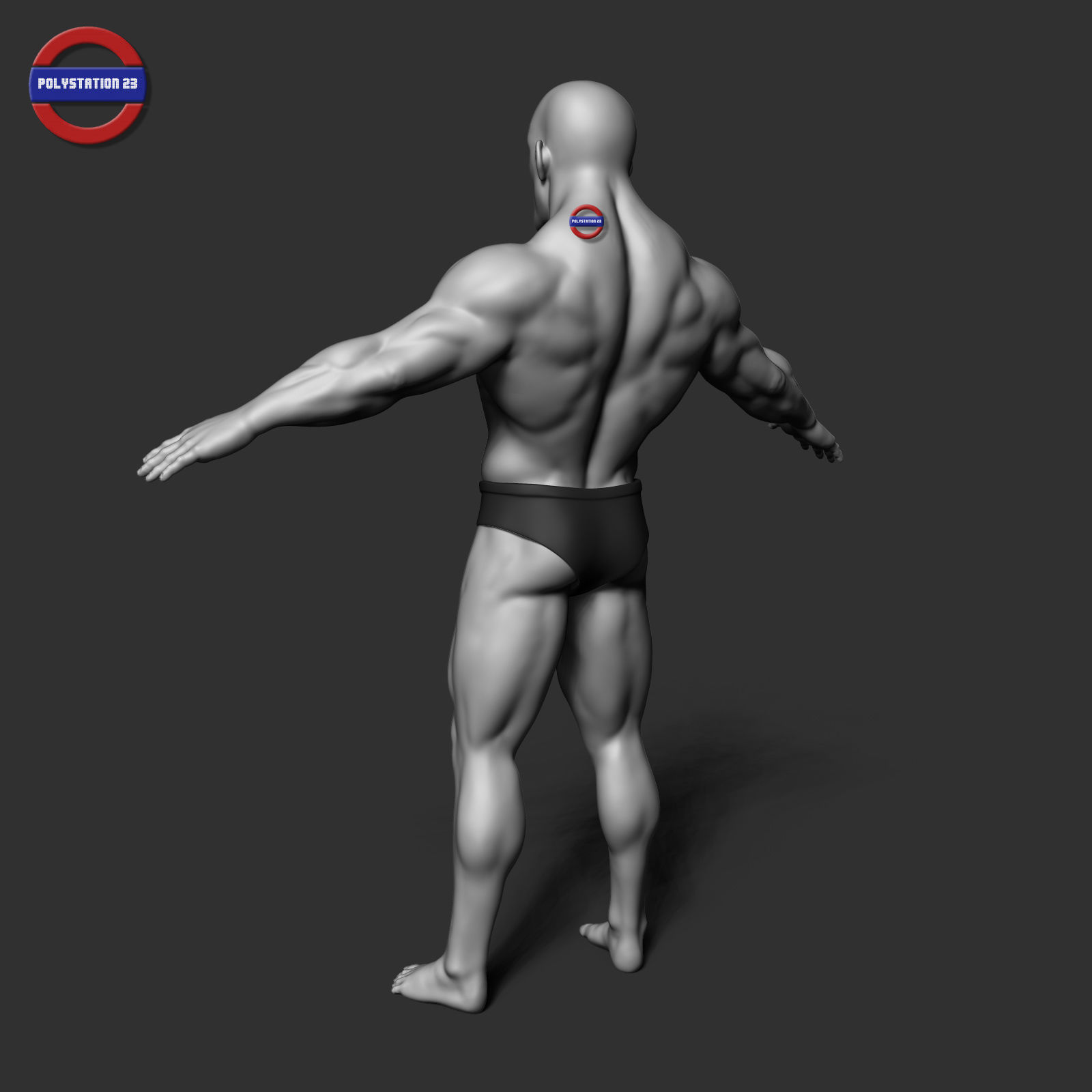 cartoon stylized male body v1 zbrush highpoly 3D model_4