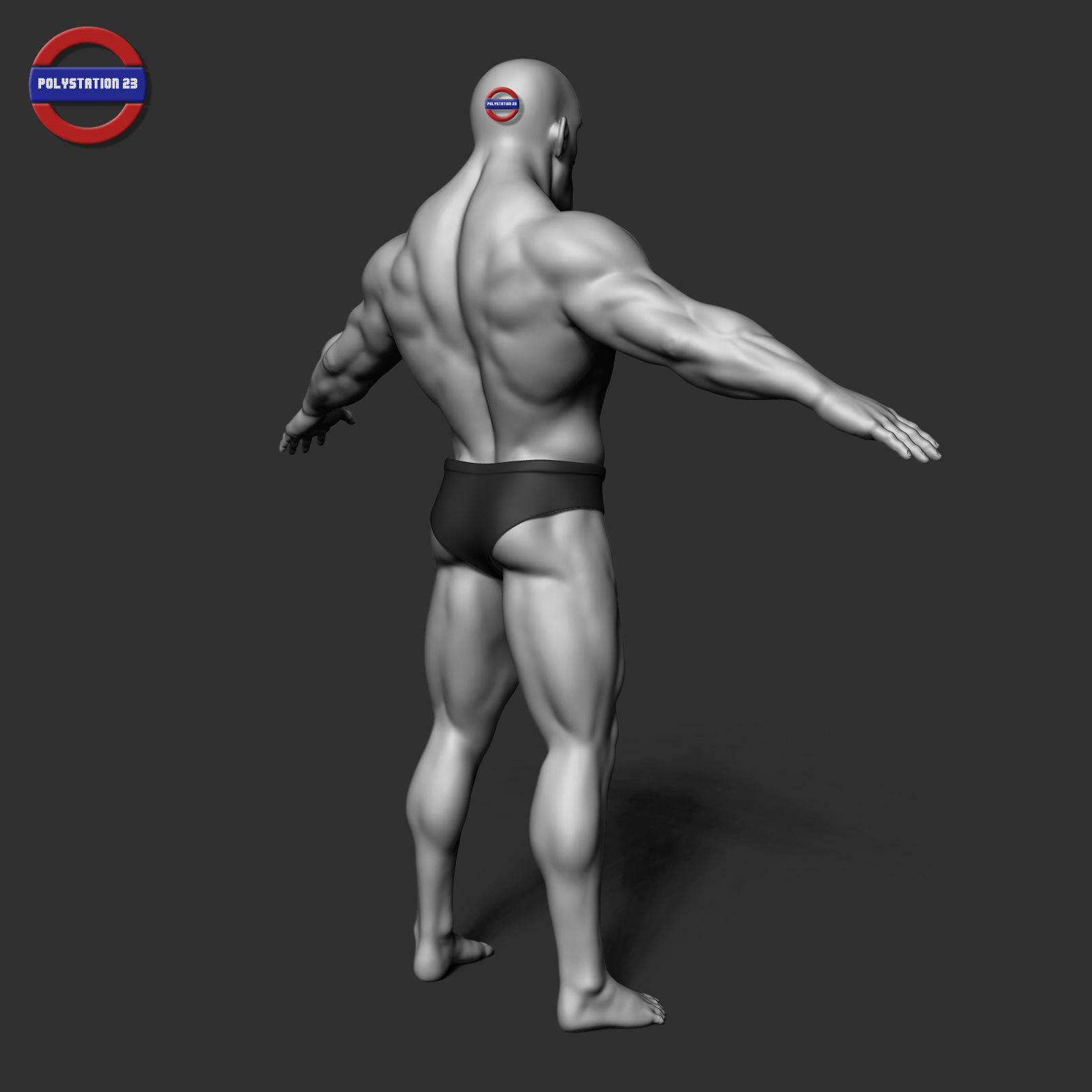 cartoon stylized male body v1 zbrush highpoly 3D model_6