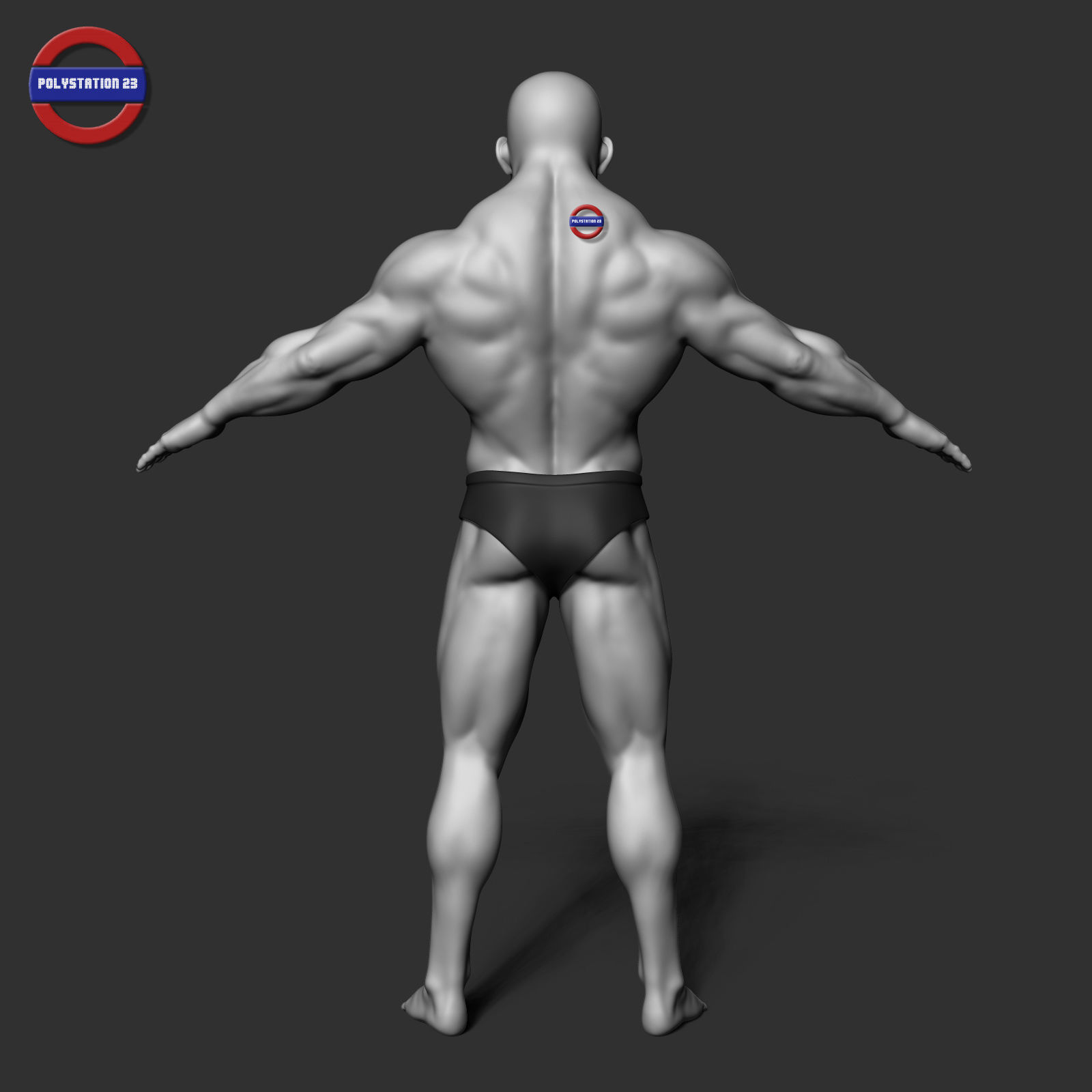 cartoon stylized male body v1 zbrush highpoly 3D model_5