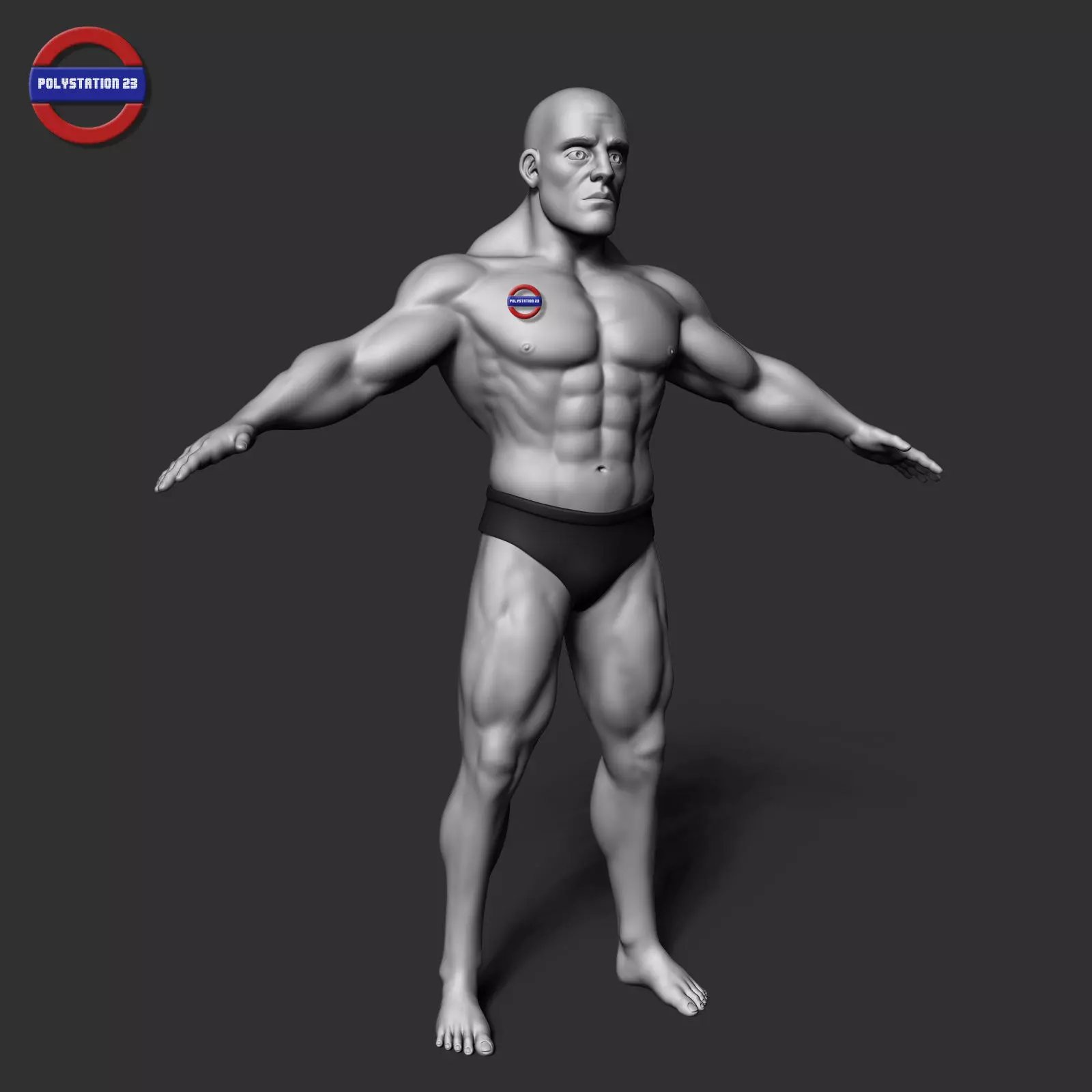 cartoon stylized male body v1 zbrush highpoly 3D model_0