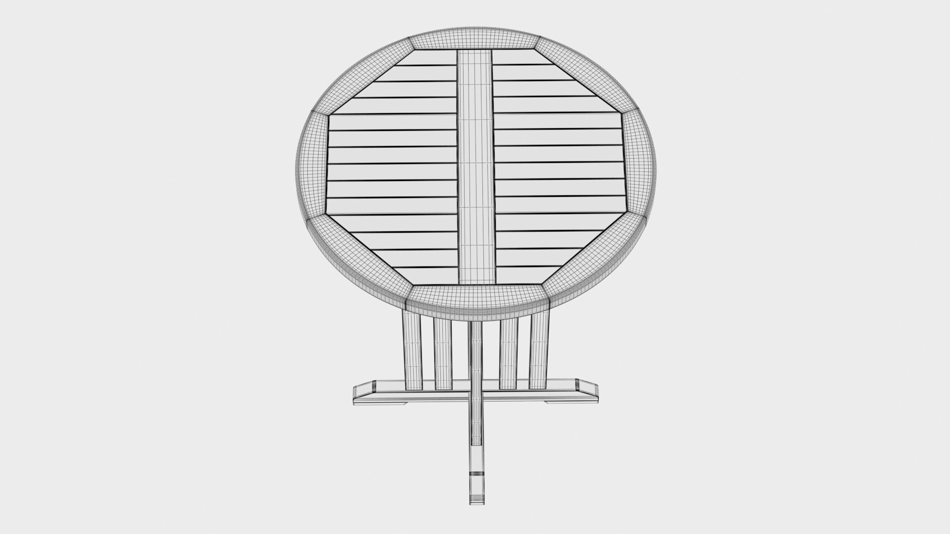 Round Bar Table and 4 Club Bar Chairs 3D 3D model_11