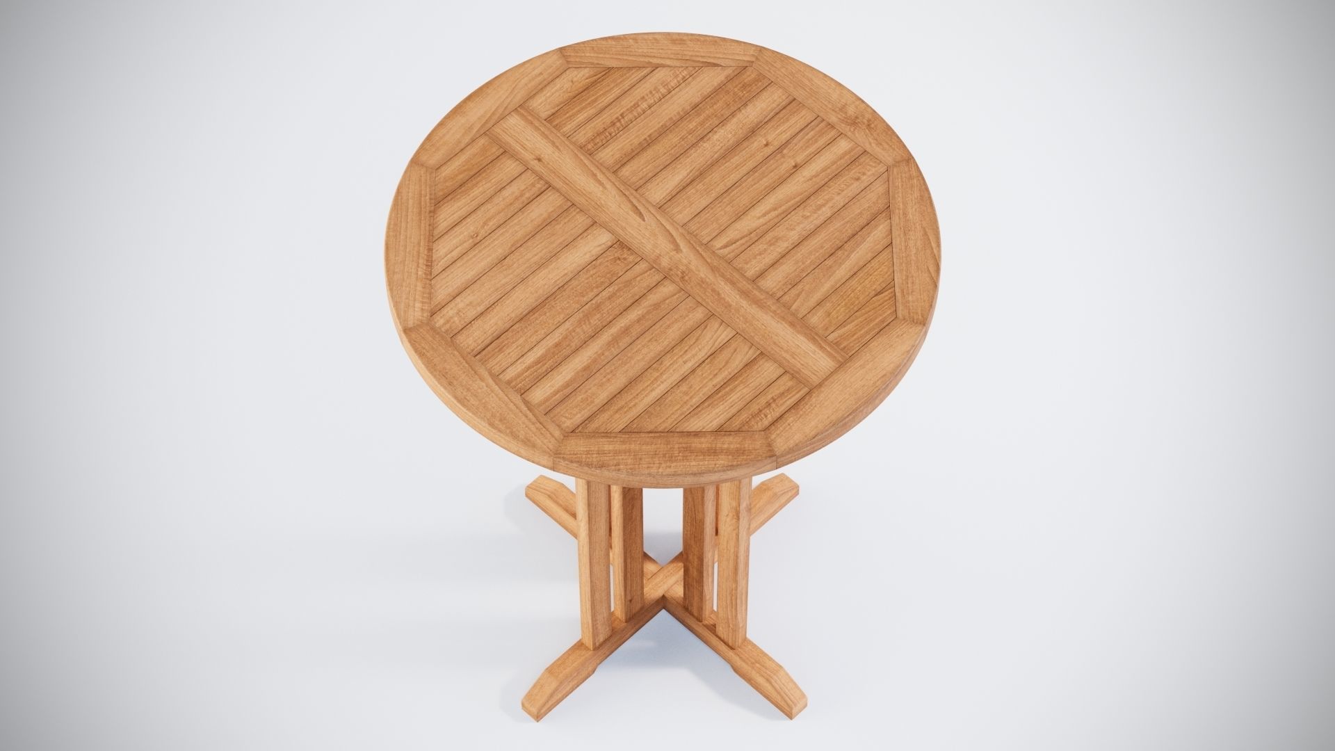Round Bar Table and 4 Club Bar Chairs 3D 3D model_7