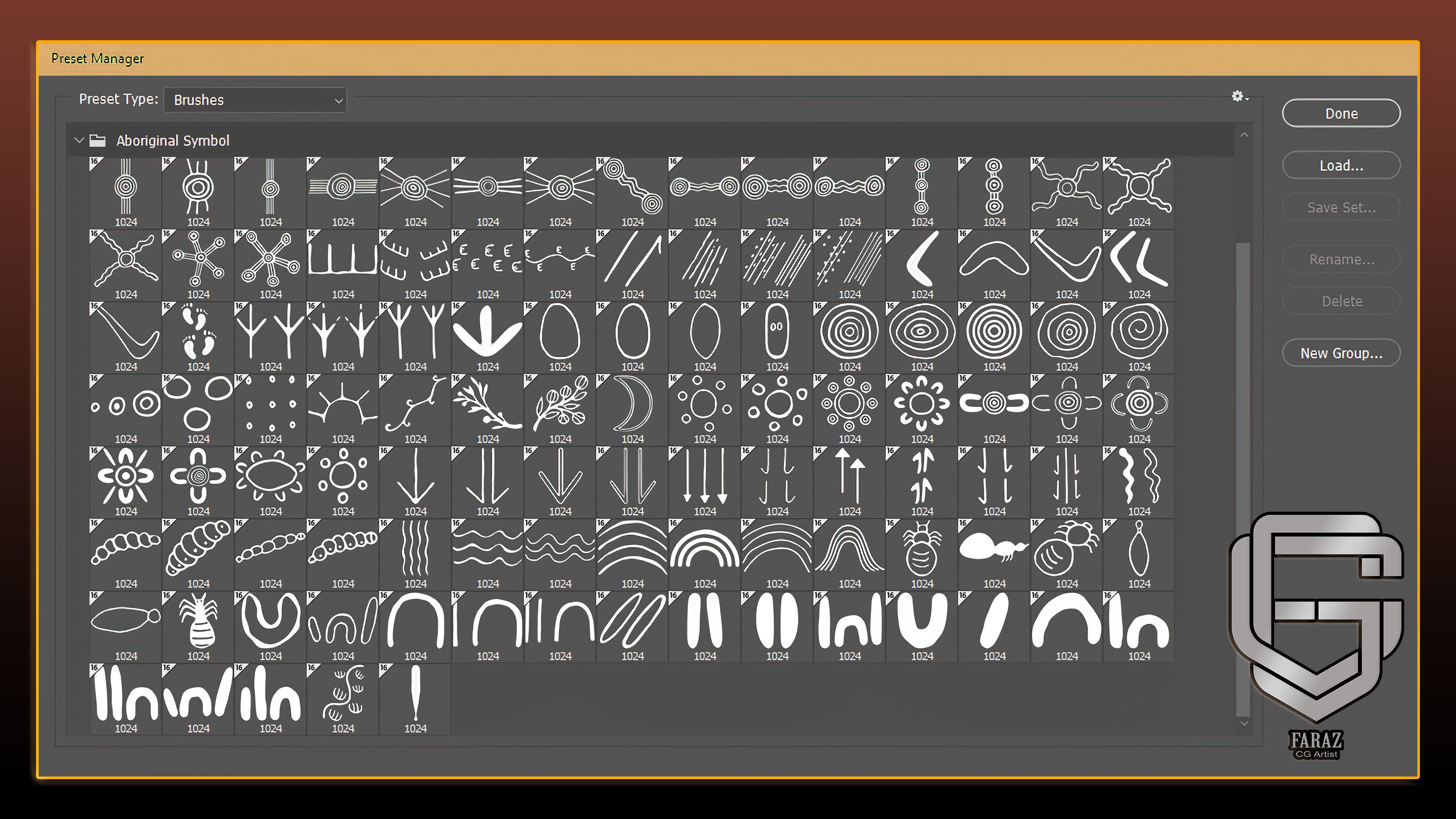 110 Aboriginal symbol 3D Model and Alpha 3D model_15