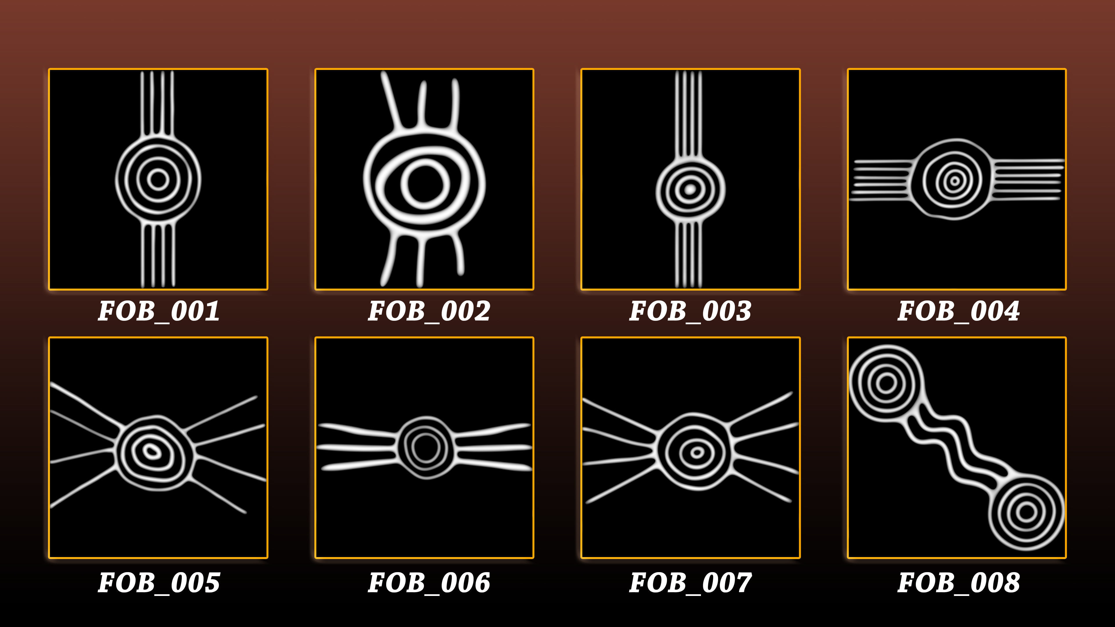 110 Aboriginal symbol 3D Model and Alpha 3D model_1