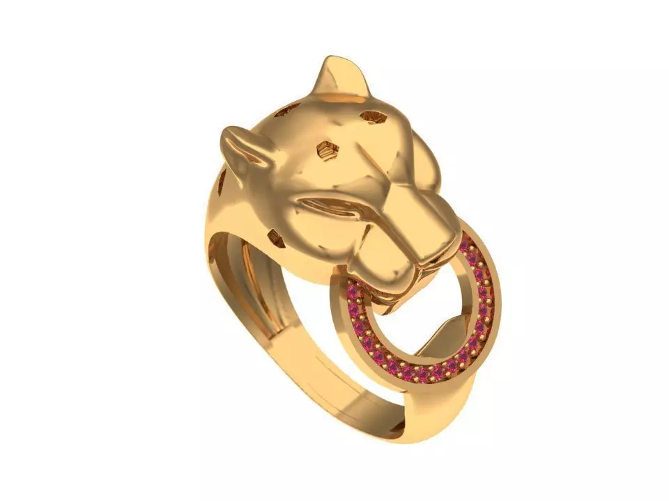 tiger ring 3D print model_0