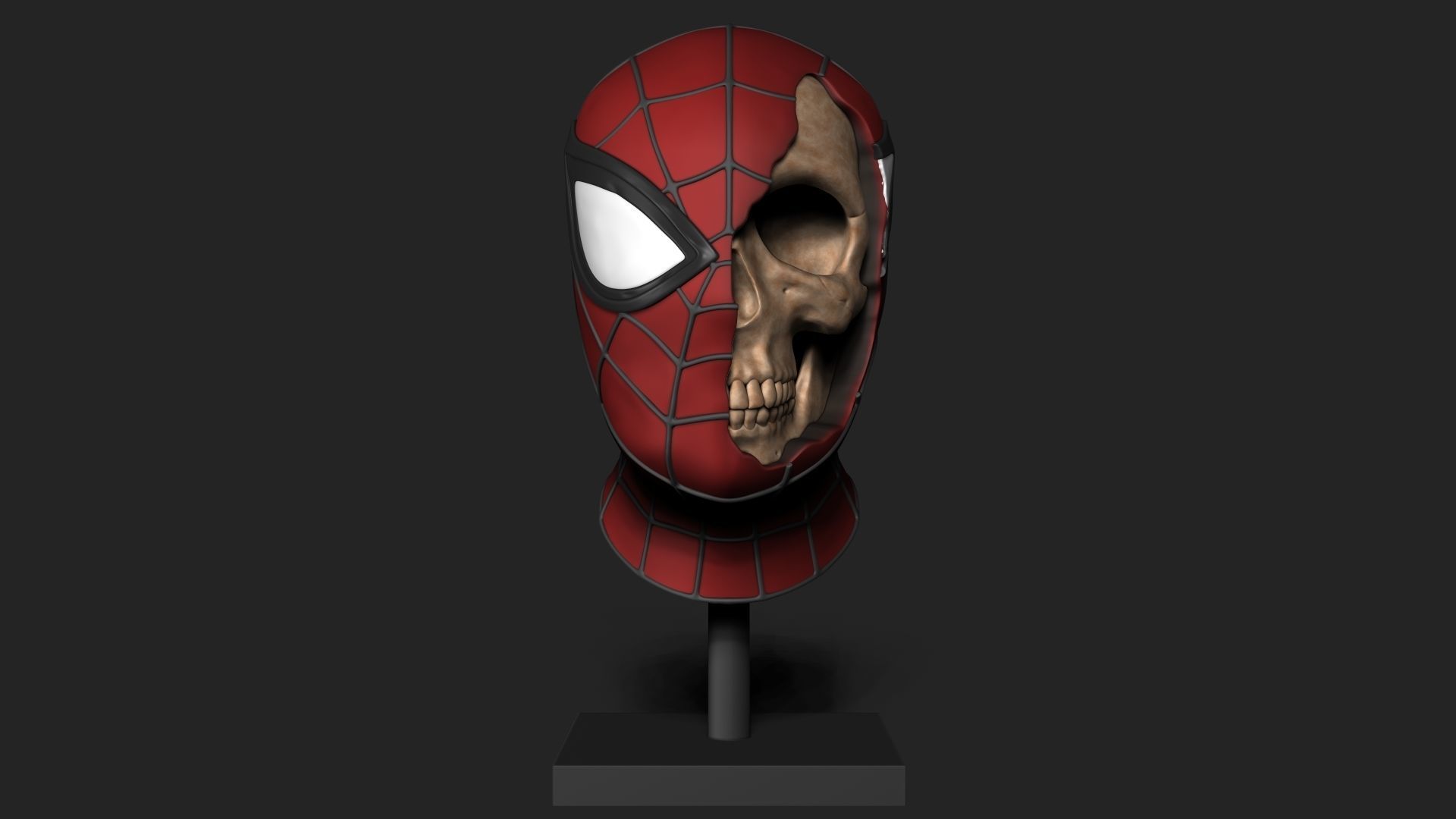 SPIDER MAN SKULL 3D print model_2