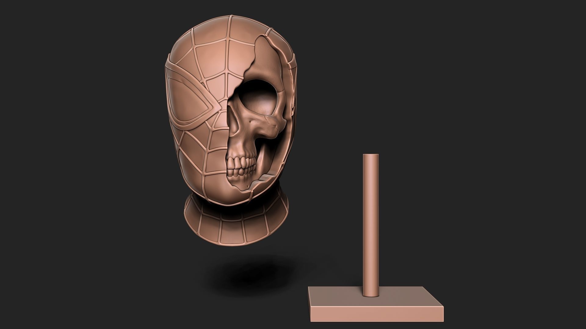 SPIDER MAN SKULL 3D print model_7