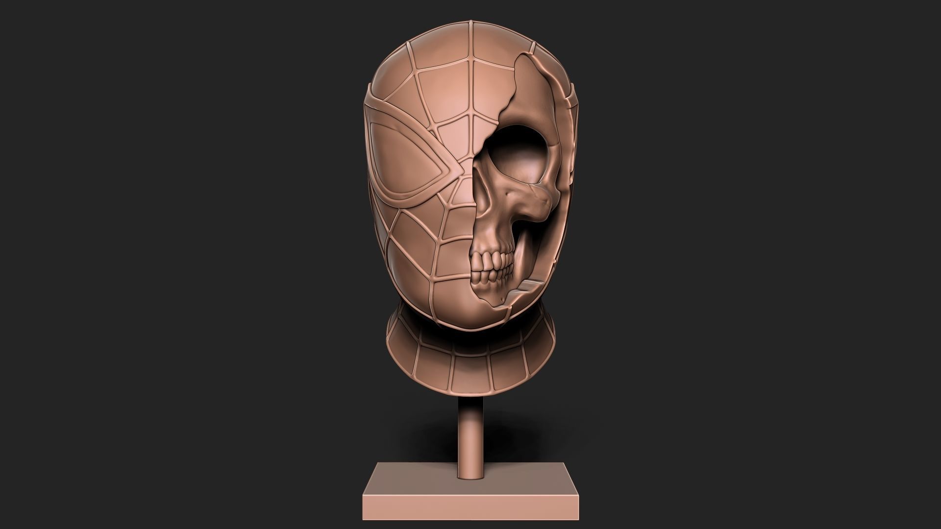 SPIDER MAN SKULL 3D print model_9