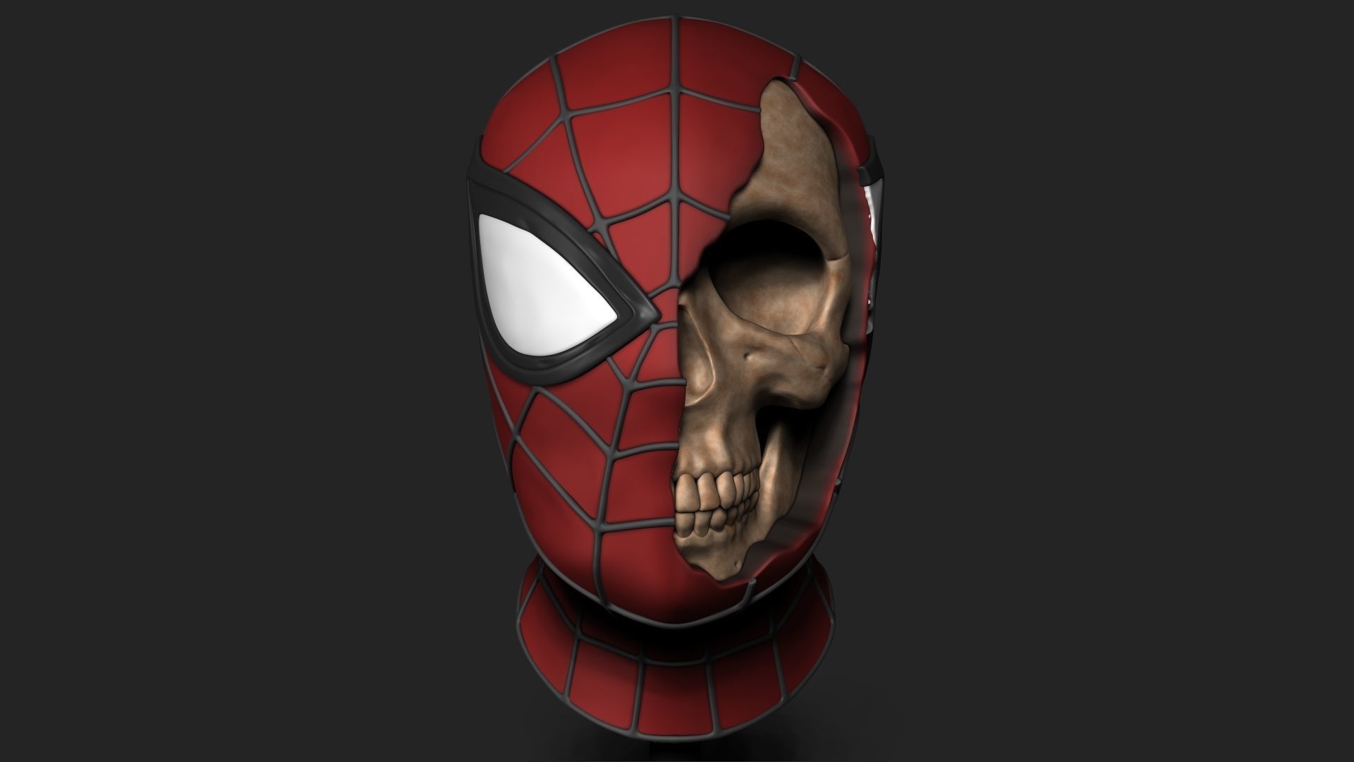 SPIDER MAN SKULL 3D print model_1