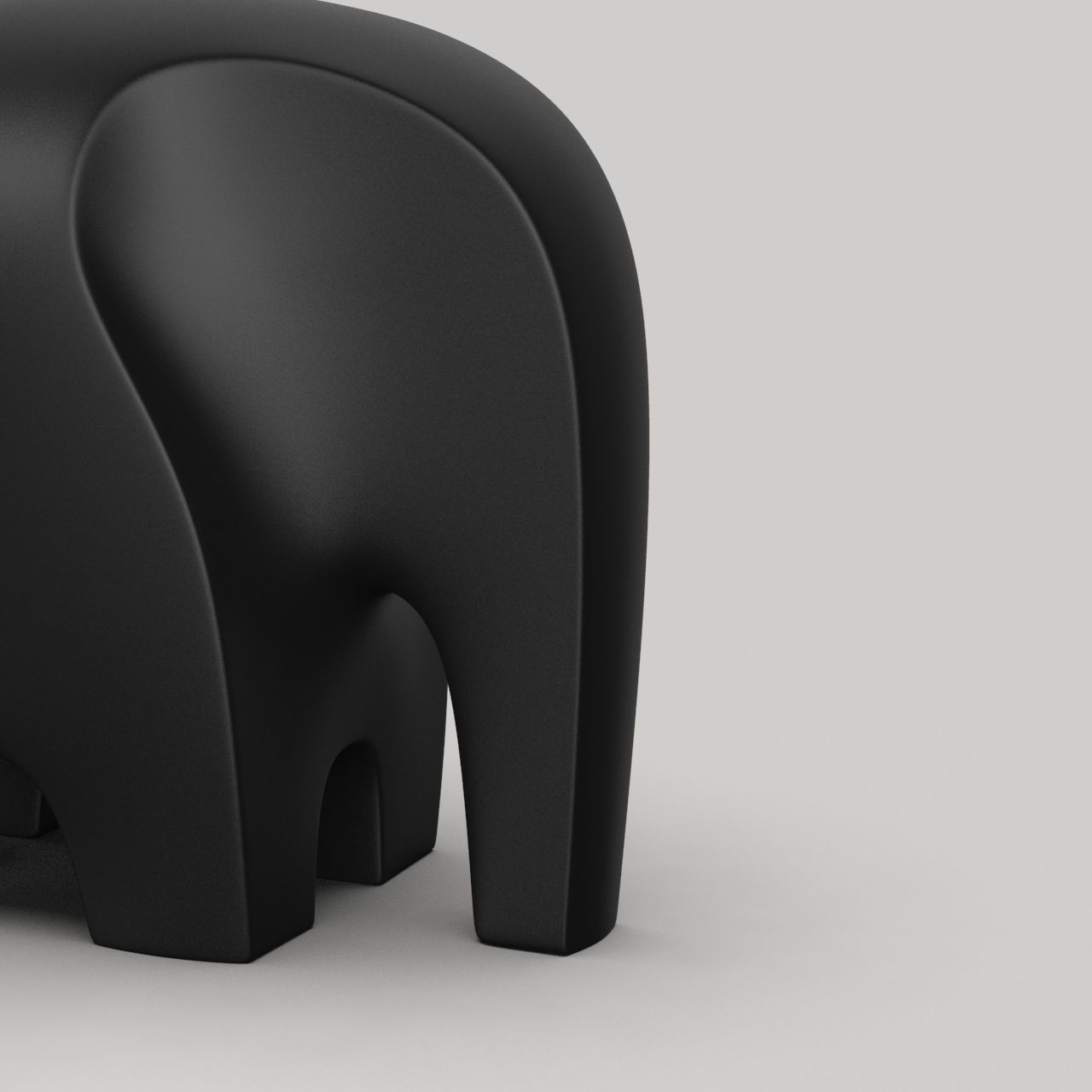 Elephant objet toy 3D print model_6