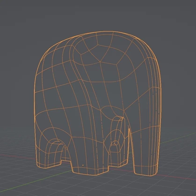 Elephant objet toy 3D print model_7