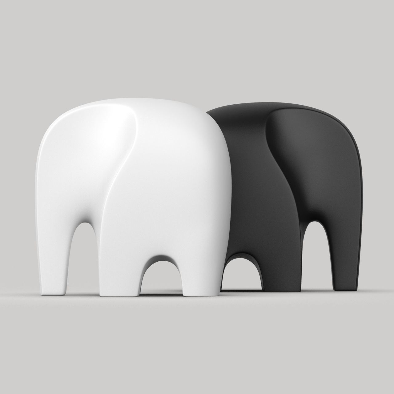 Elephant objet toy 3D print model_4