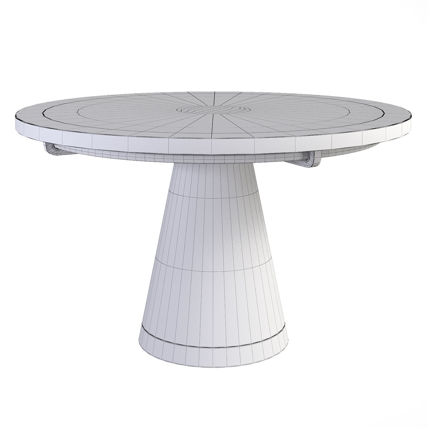 Rattan table 3D model_3