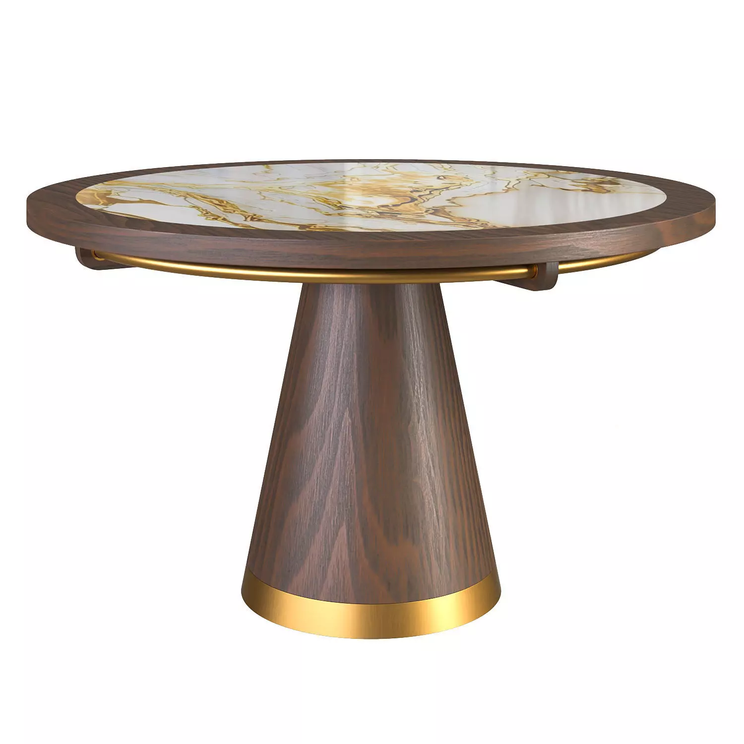 Rattan table 3D model_0