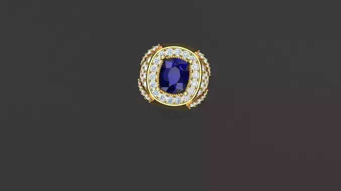 RING MEN DIAMOND 3D print model