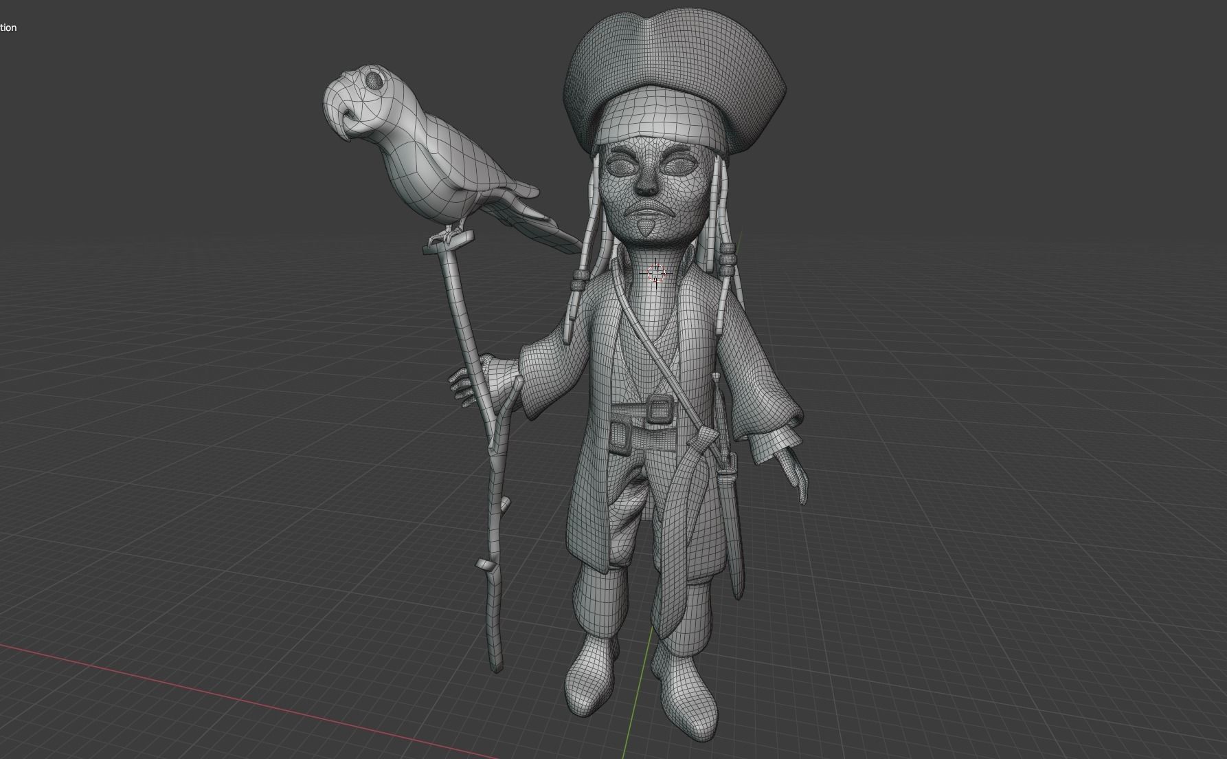 Captain Jack Sparrow Pirates of the Caribbean  3D model_21