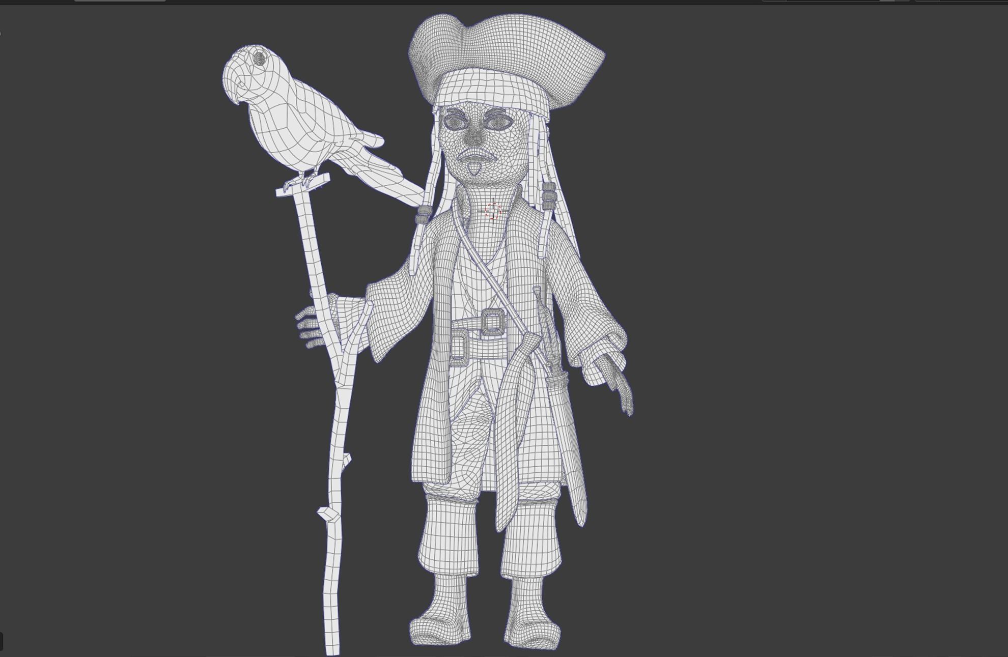 Captain Jack Sparrow Pirates of the Caribbean  3D model_12