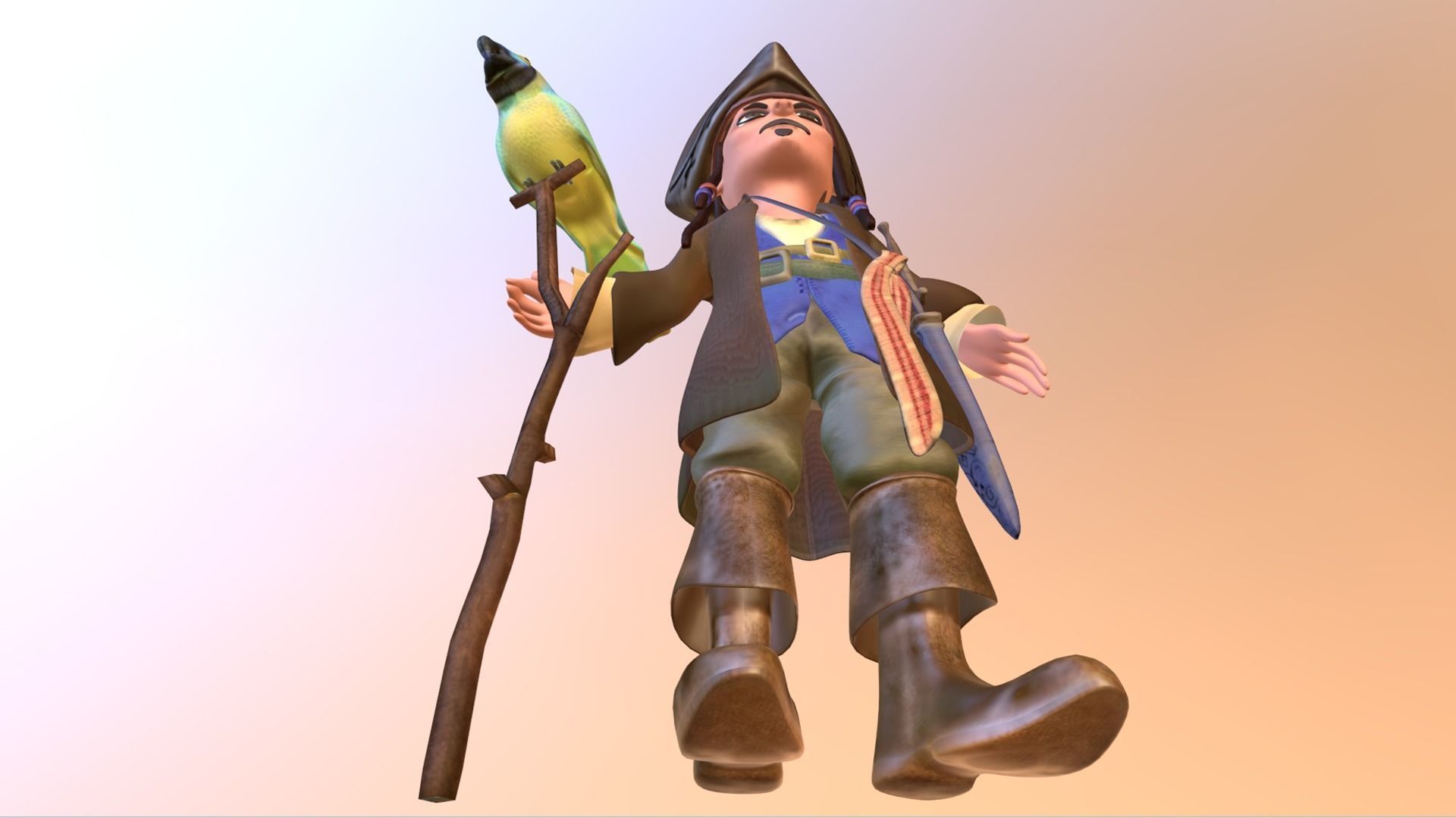 Captain Jack Sparrow Pirates of the Caribbean  3D model_2