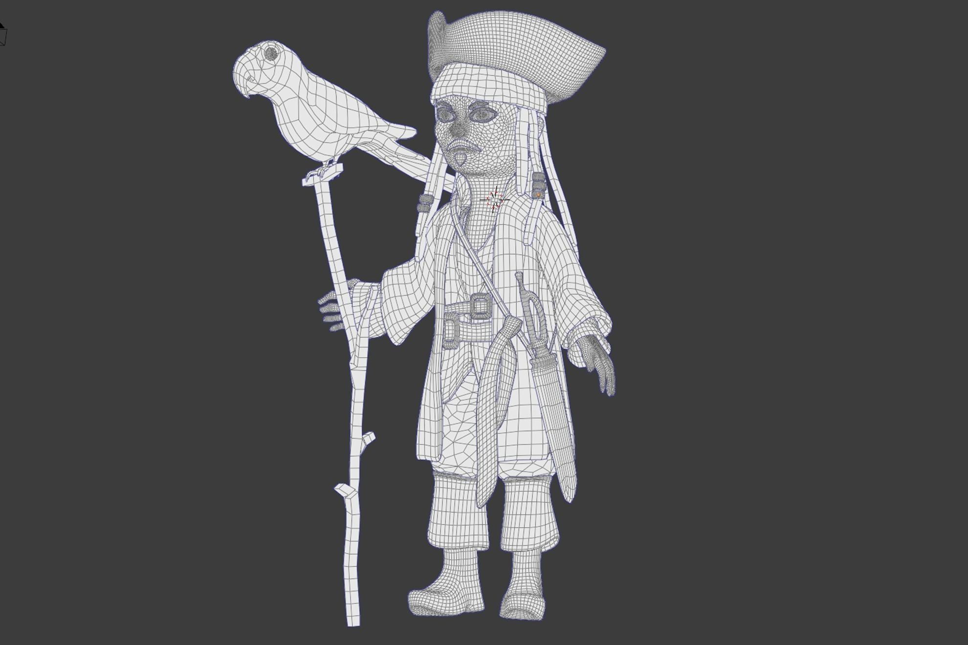 Captain Jack Sparrow Pirates of the Caribbean  3D model_13