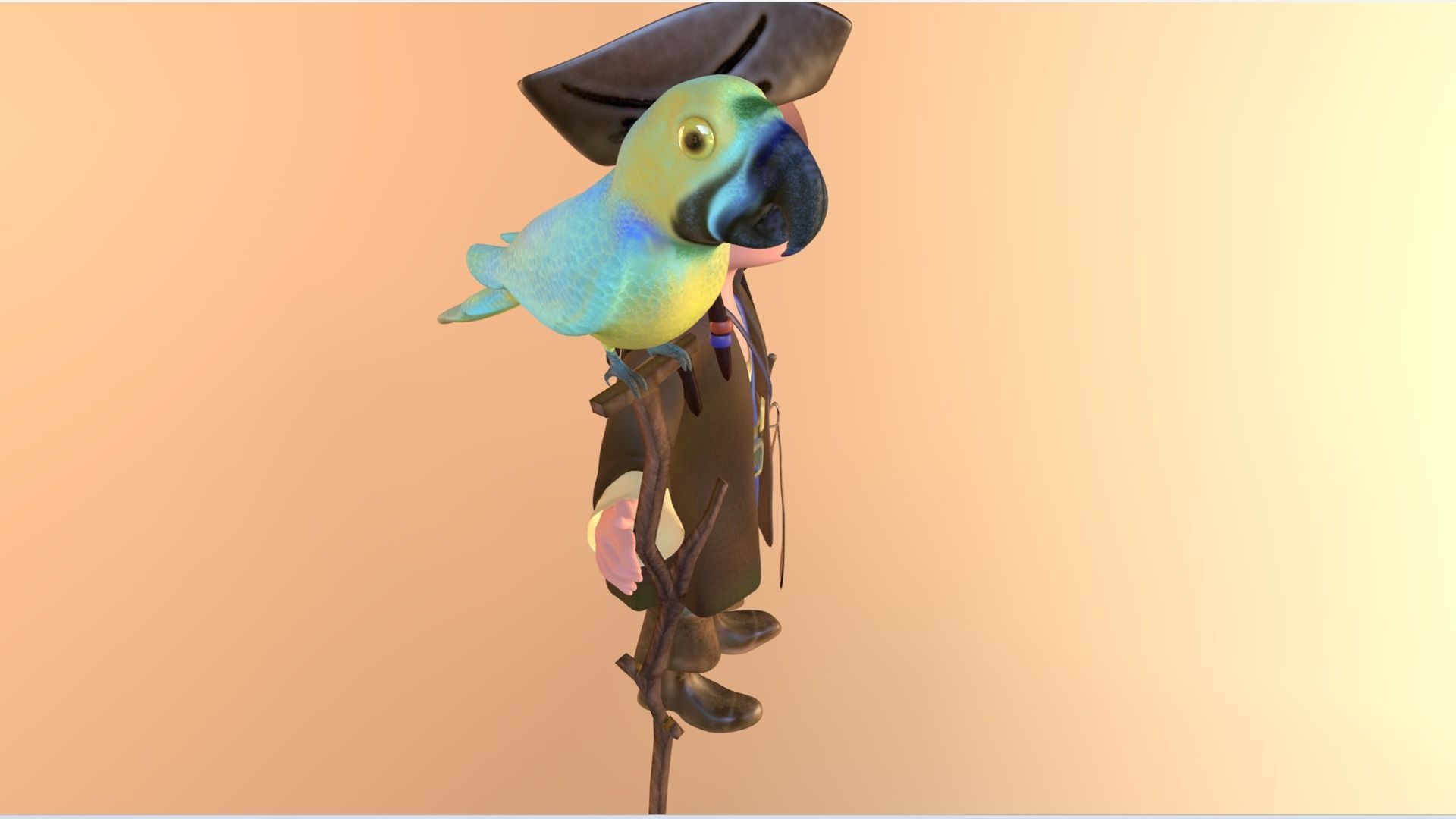 Captain Jack Sparrow Pirates of the Caribbean  3D model_5