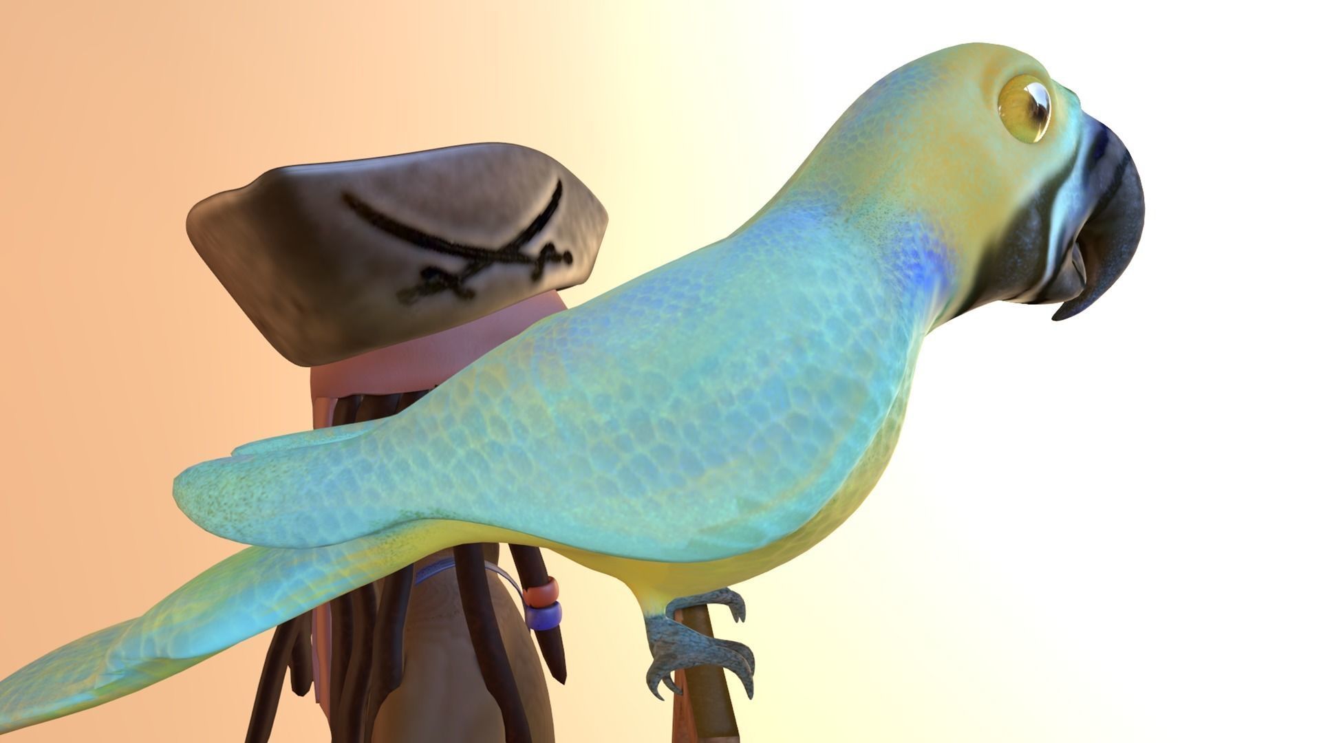 Captain Jack Sparrow Pirates of the Caribbean  3D model_9