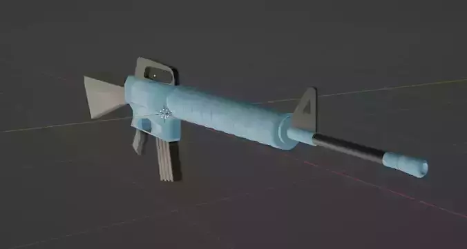 Low poly machine gun 