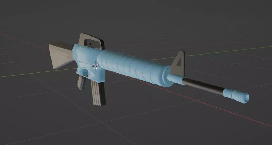 Low poly machine gun  Free low-poly 3D model_0