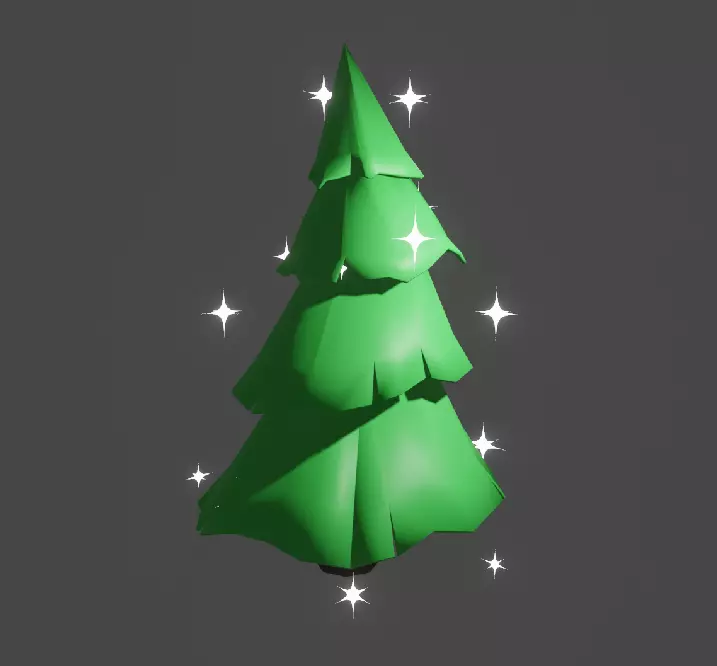 Christmas Tree Sparkling Free low-poly 3D model