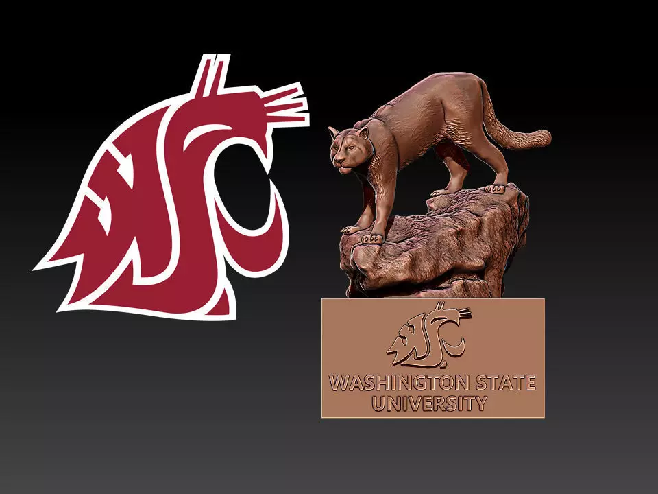 WASHINGTON STATE UNIVERSITY SYMBOL STATUE - 3D PRINT 3D print model