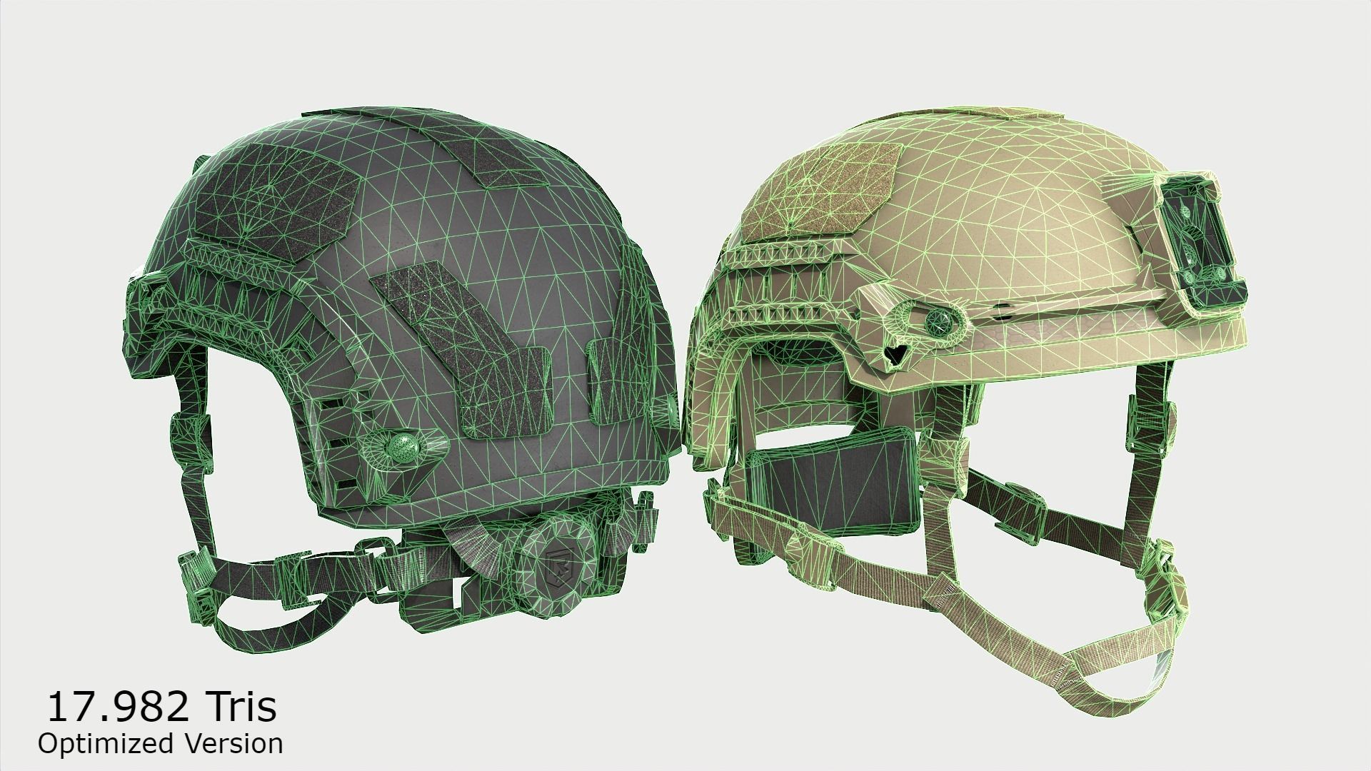 Viper P2 Helmet Low-poly 3D model_8
