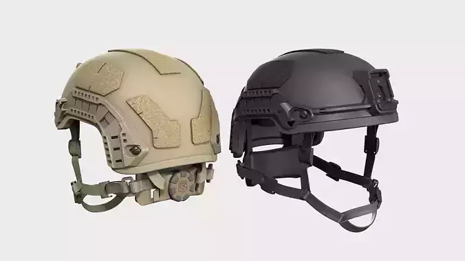 Viper P2 Helmet Low-poly 3D model