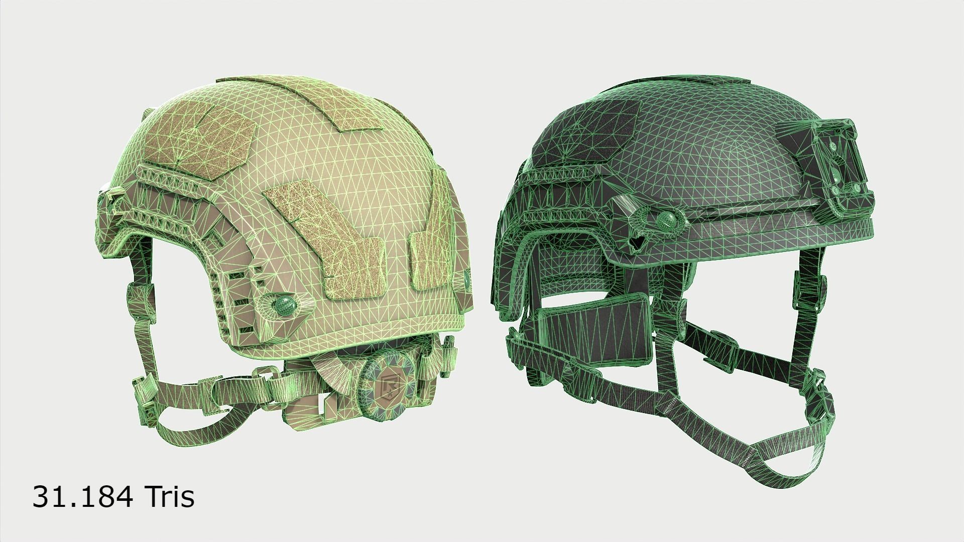 Viper P2 Helmet Low-poly 3D model_9