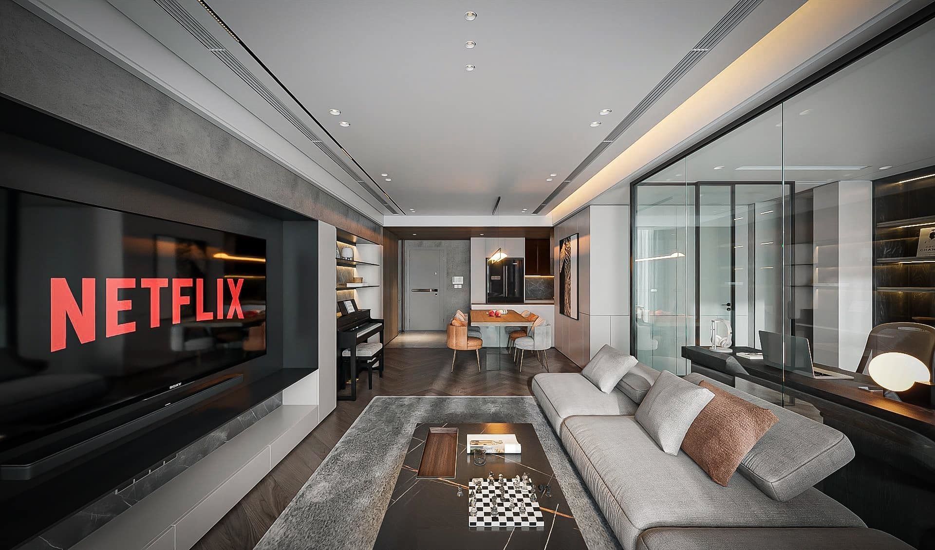 Apartment Interior - 3dsmax scene 3D model_1