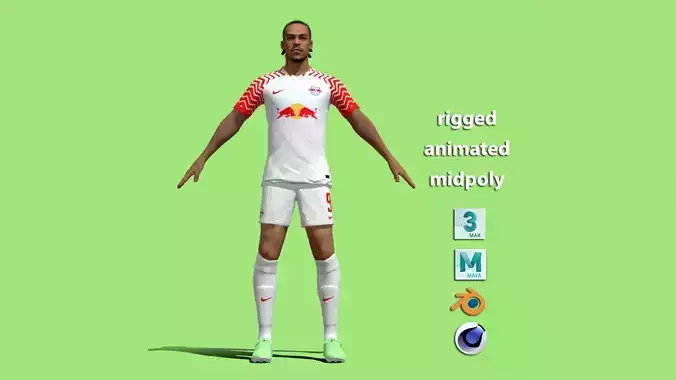 T-Pose Poulsen RB Leipzig 23-24 3D model