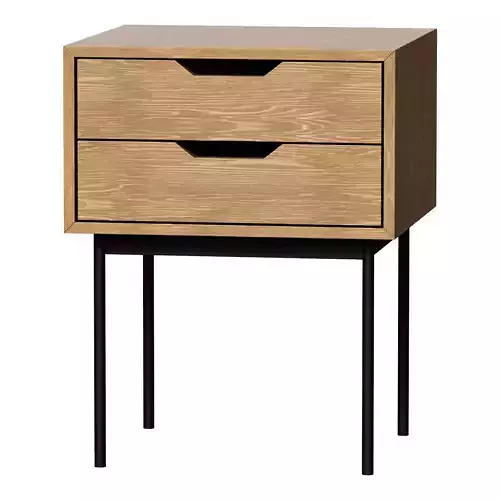 Bedside table with 2 drawers Noyeto