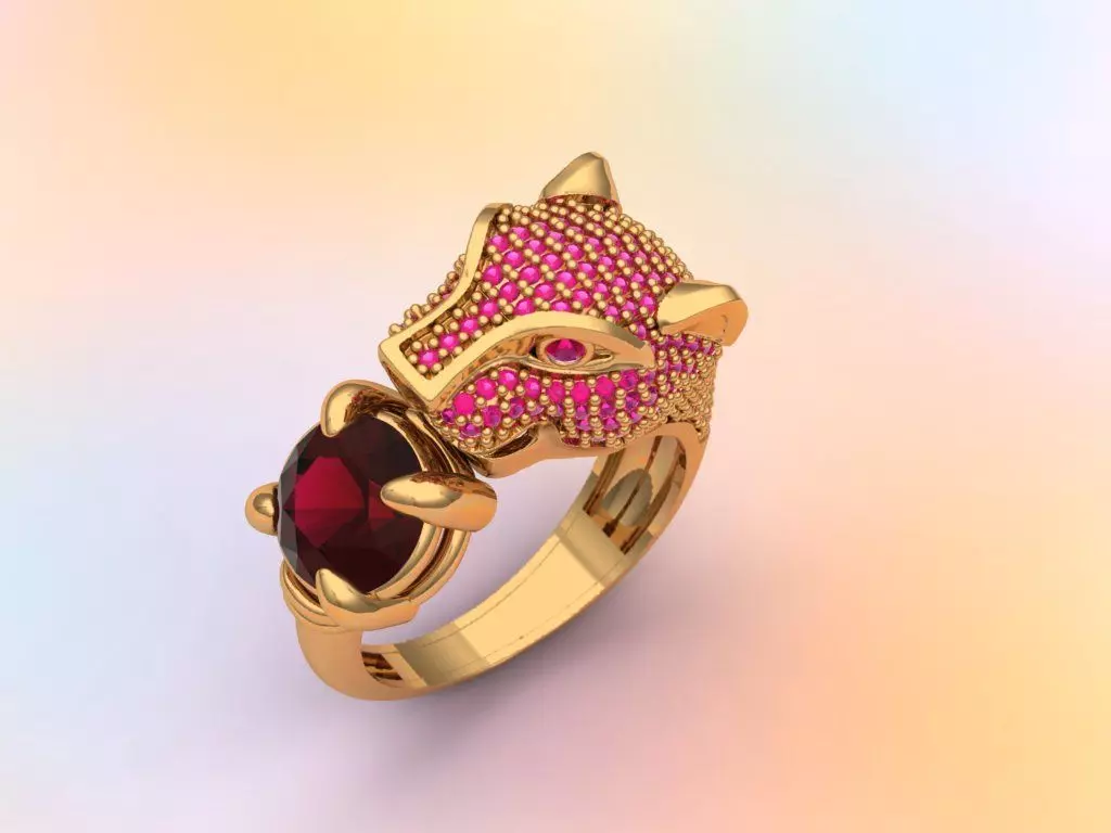 tiger ring  3D print model_0