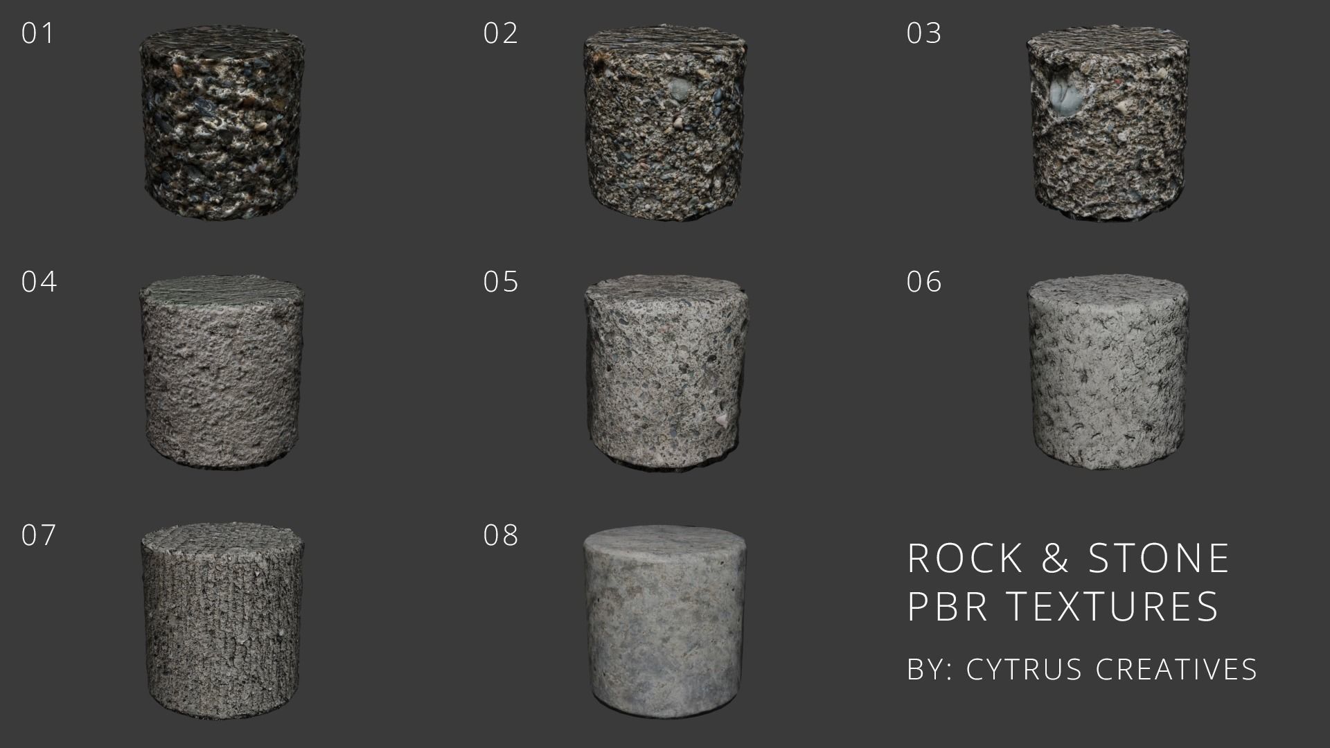 8 Rock and Stone PBR Textures Texture_4
