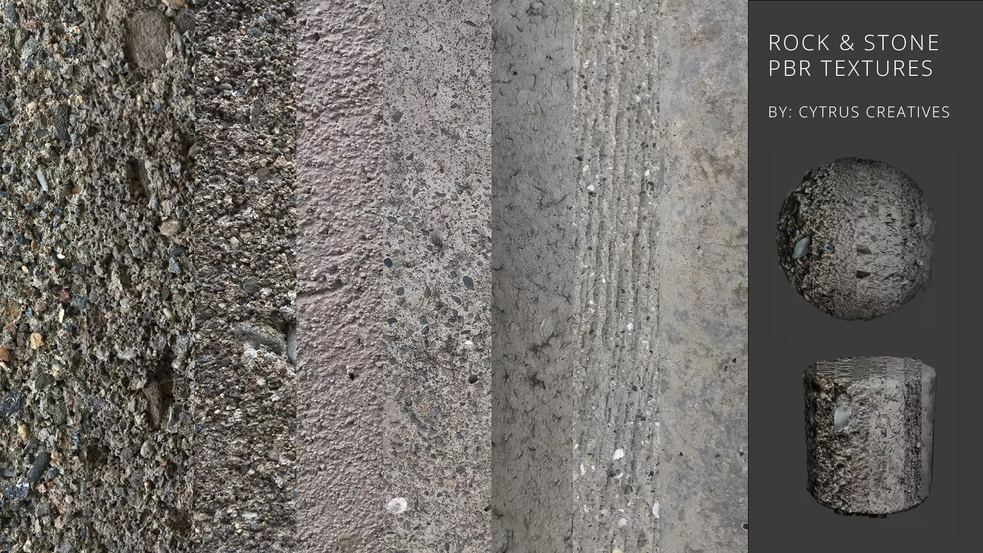 8 Rock and Stone PBR Textures Texture_0