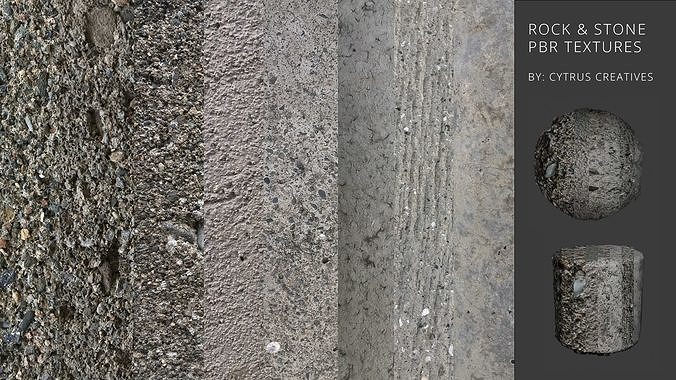 8 Rock and Stone PBR Textures  Texture